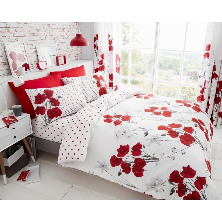 17 Stories Poppies Duvet Cover Set And Reviews Uk